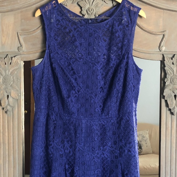 Adrianna Papell 18W Royal Blue wedding guest special occasion dress - Picture 2 of 13
